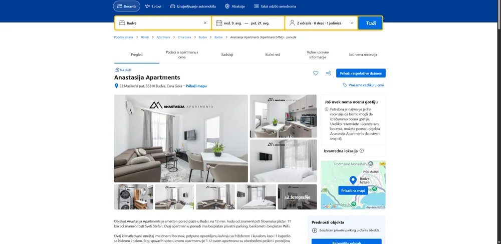 Anastasija Apts. - booking.com