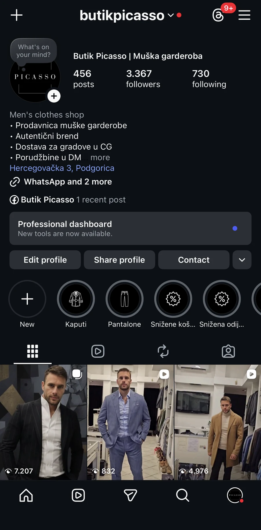 Kako profil izgleda - Butik Picasso